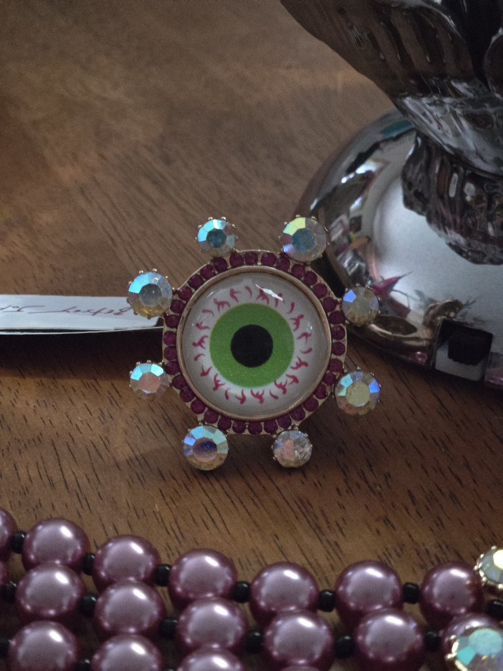 Betsey Johnson Green Eye Accent Ring